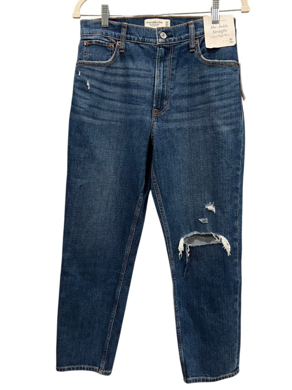 Abercrombie & Fitch Ultra HIgh Rise Ankle Straight Leg Jean, NWT, 10S